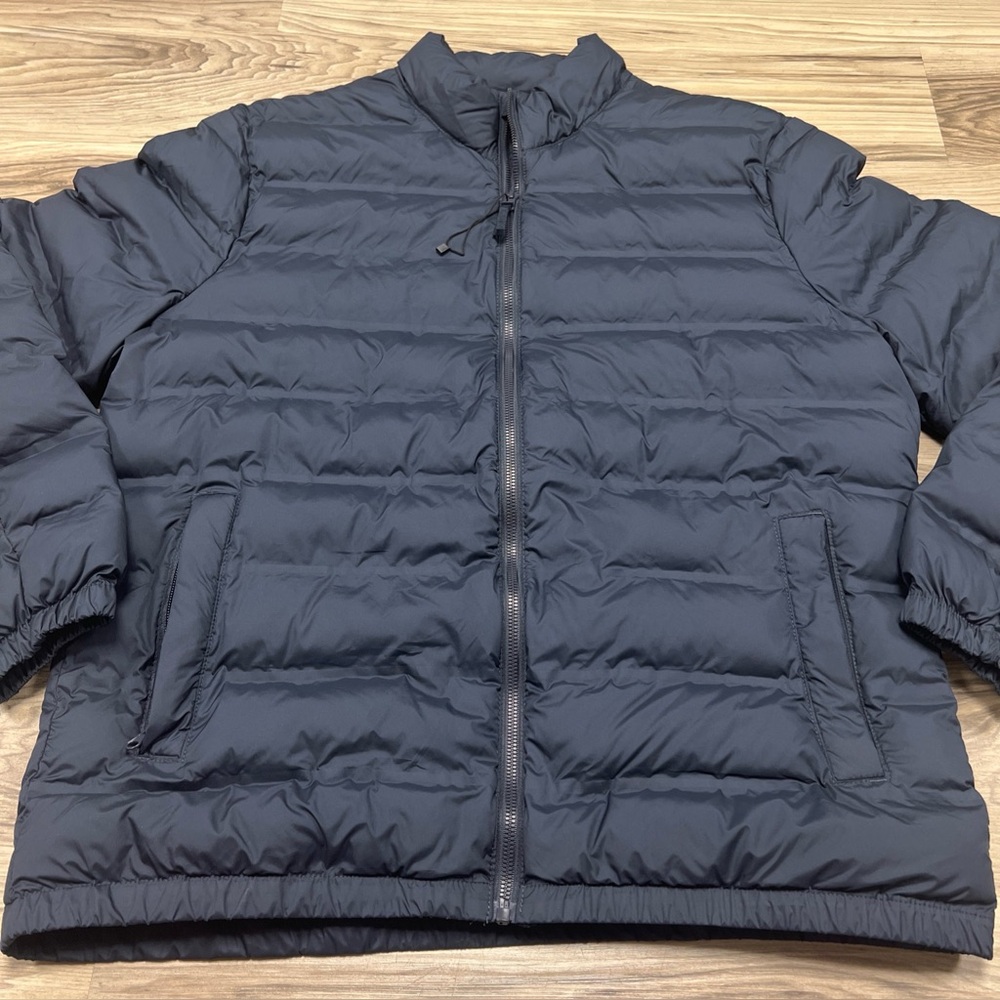 Zara Puffer Jacket Navy Quilted Full Zip Lightweight Winter Coat Mens XL NWOT
